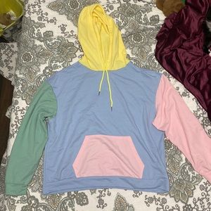 Colorblock hoodie ROMWE